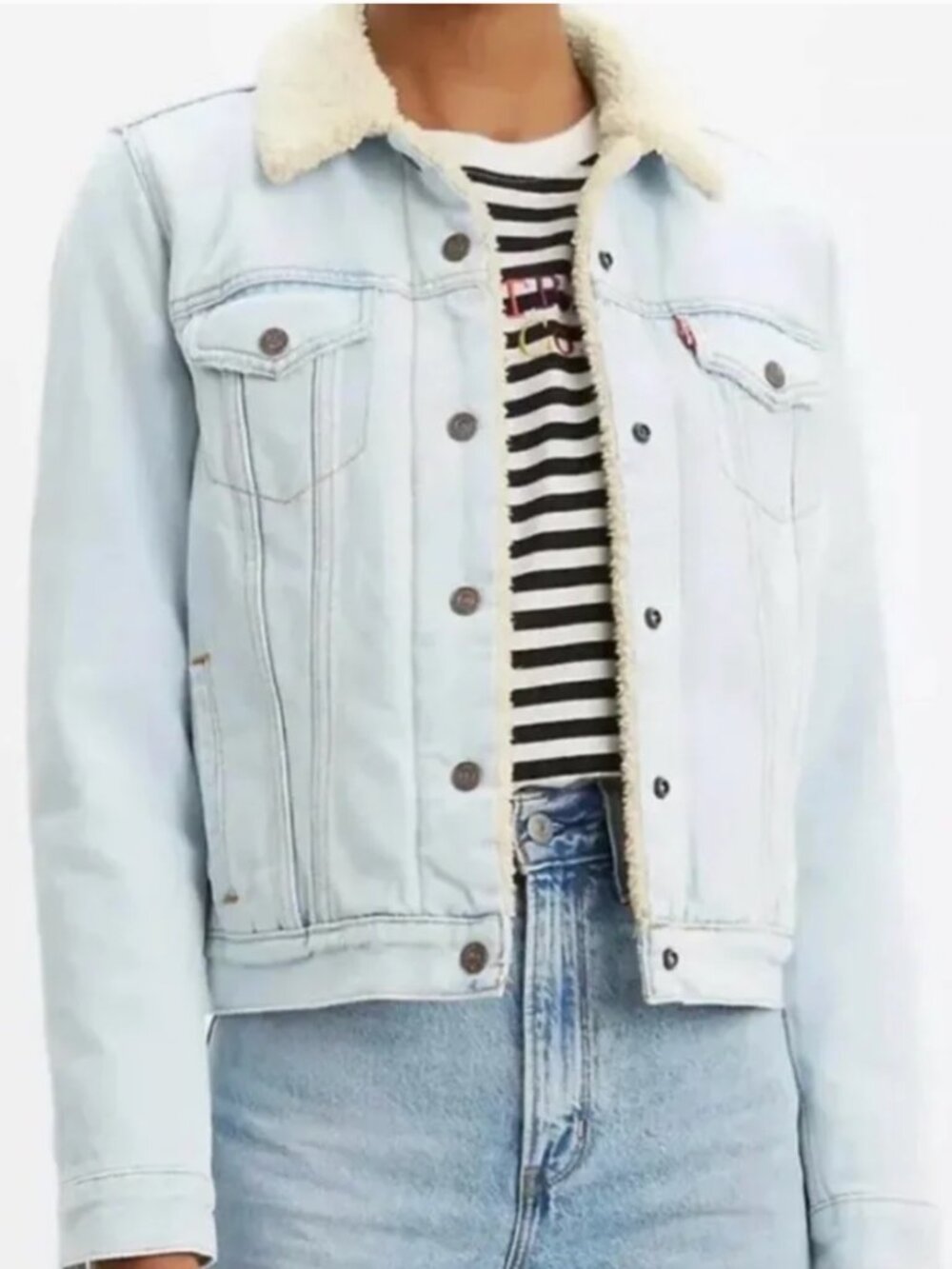 Levi's women's original sherpa trucker jacket - Size S - Color - beacon of light